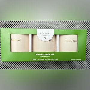 Kate Spade 3 Ct Scented Ceramic Jar Candle Set *RARE* NEW IN BOX